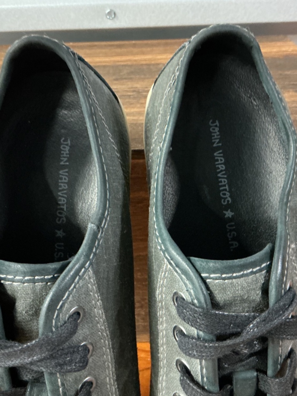 John Varvatos USA Hattan Low Charcoal Fashion Sneaker Men Size 10 - Picture 6 of 8